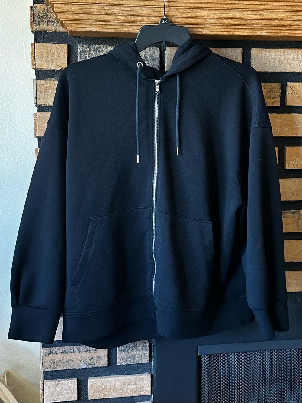 Old Navy Women’s Active Bounce Fleece Black Zip-Up Hoodie Jacket